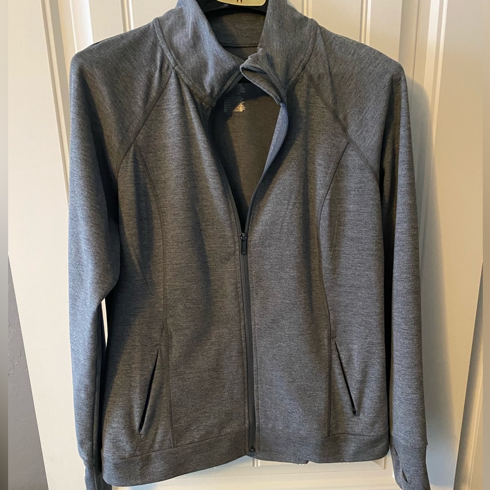 Workout jacket. Gray. Large. Barely worn.
